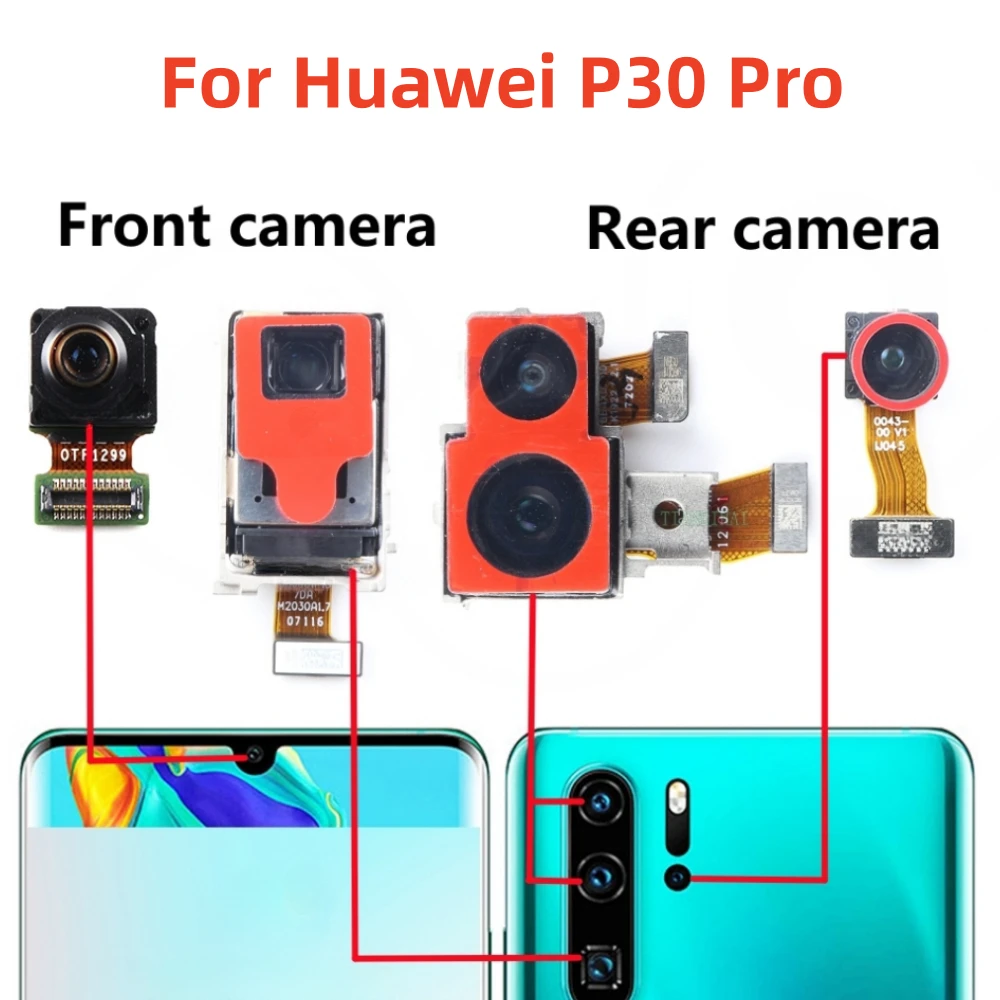 

Original P30Pro Back Camera Front Rear Back Camera For Huawei P30 Pro VOG-L29 VOG-L09 VOG-L04 Big Main Camera Module Flex Cable