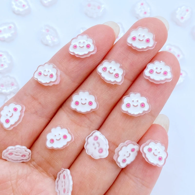 

50 шт новая милая 8*10 мм Смола мини облако плоская спина, кабошон скрапбук Kawaii DIY украшения Аксессуары