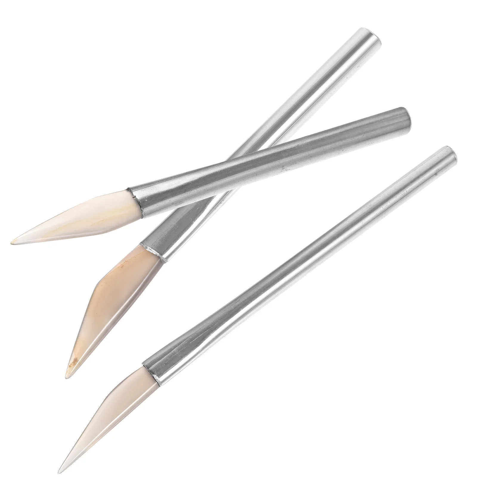 

3 Pcs Jewels Jewelry Polishing Tool With Handle Smooth Natural Agate Burnisher For Stainless Steel Smoothing Burnishing