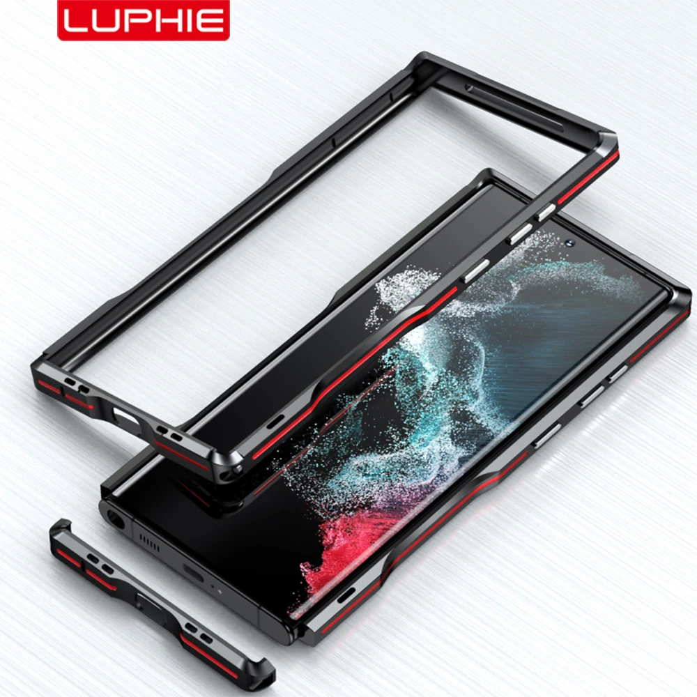 

Original LUPHIE Metal Frame For Samsung Galaxy S22 Ultra S23 Bumper S21 Plus Case Aviation Aluminium Protective Cover Skin S23 U