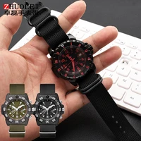 hot top nylon nato watch strap for luminox 3051 3150 watchband 22mm 23mm black green watch band waterproof sport zulu strap