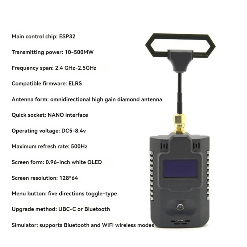 Пульт дистанционного управления для JUMPER T-Pro AION ELRS 2 4 ГГц TX-NANO передатчик ESP32 500 МВт