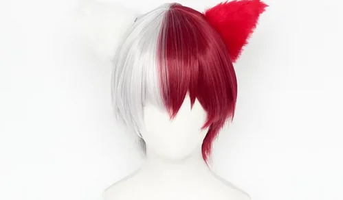 Высококачественный парик для косплея Boku no шото Тодороки Shouto серебристые белые