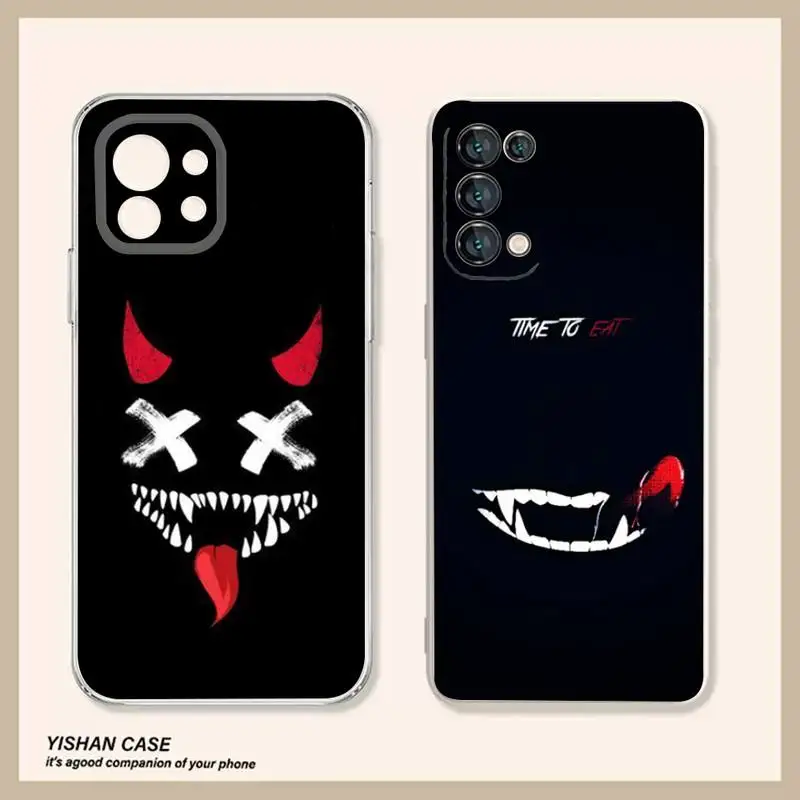 

Demon Face Phone Case For Xiaomi 12 S Pro 5G Ultra Poco X3 M3 11 10 T Pro Transparent Cover