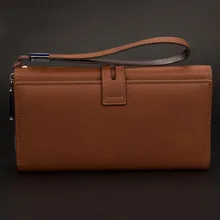 Men Long Wallets and Purses Male Leather Business Long Wallet Clutch Mobile Phone Bag for Men