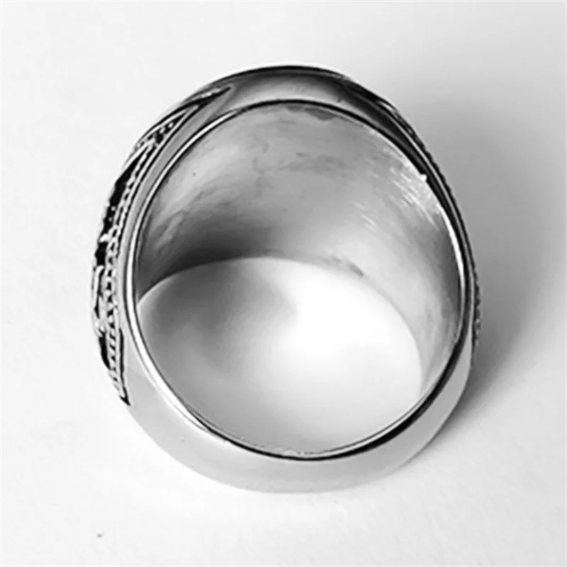 Новое Ретро модное кольцо-вывеска герметичное кольцо сатана байкера готическое