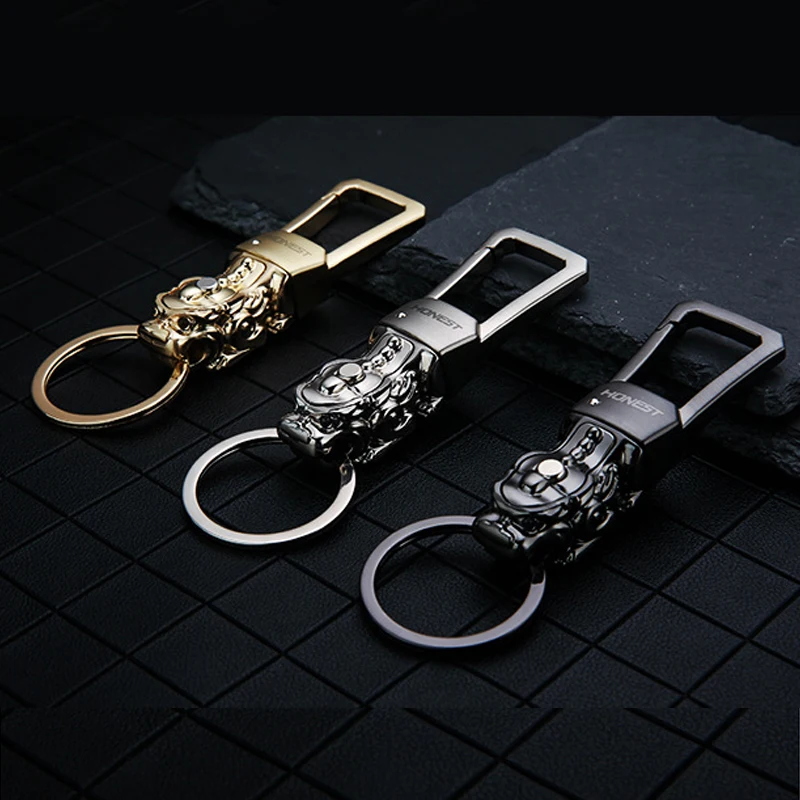 

Leopard Head Model Weave Keychains Key Holder Car Key Ring Chain brave troops Automobile Car Keyring Car Accessories Gift