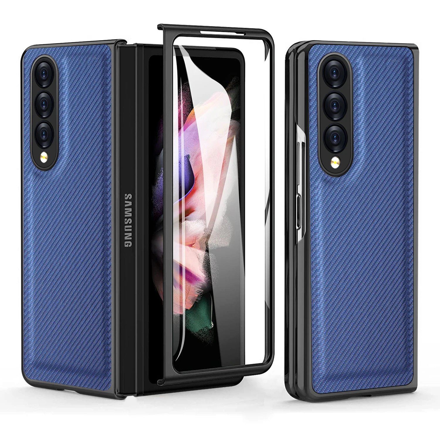 

Защитная пленка из стекла против царапин для Samsung Galaxy Z Fold4, складывающаяся, 4 звена, Fold3, складывающаяся, 3, 2, матовая, из углеродного волокна, чехол для телефона