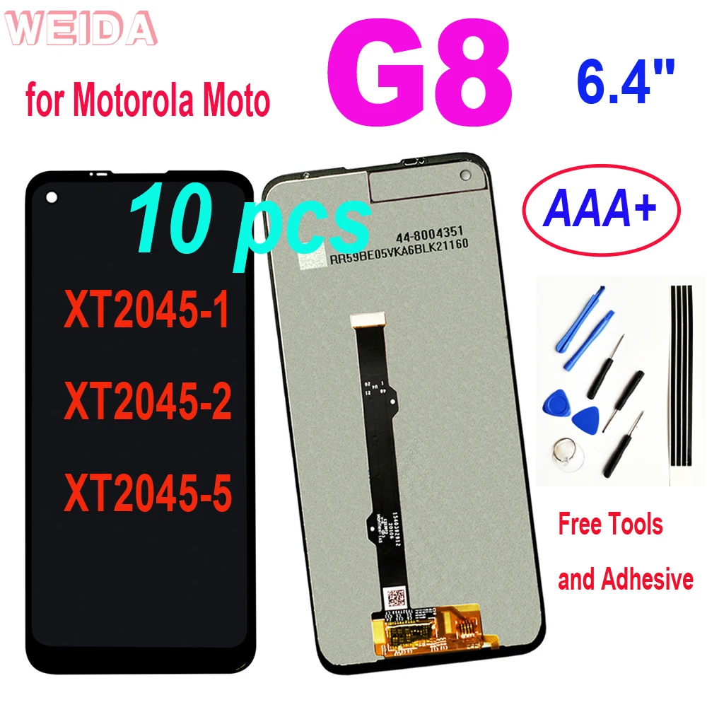 

10pcs AAA + 6.4 "LCD For Moto G8 XT2045-1 XT2045-2 XT2045-5 LCD Display Touch Screen Digitizer Assembly For Motorola G8 Display