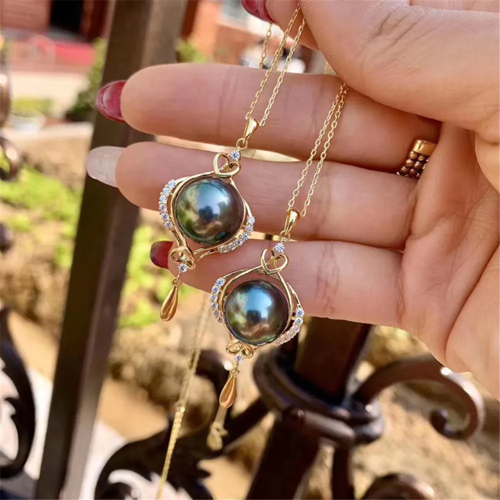 S925 Sterling Silver Pearl Pendant Settings Blank/Base For DIY Pendant Jewelry Making Accessories Suitable for 10-12mm Bead