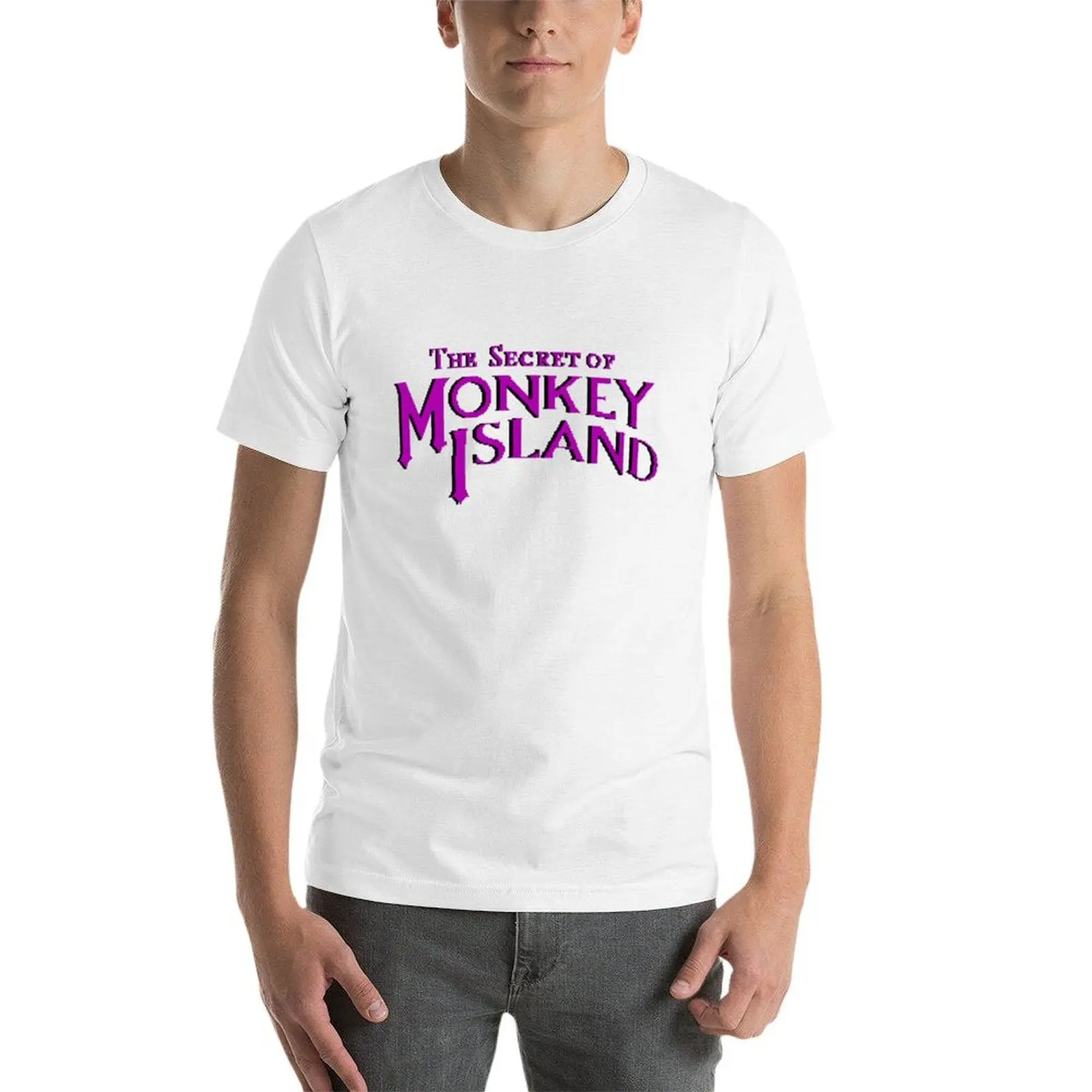 Фото Футболка с оригинальным логотипом Monkey Island - The Secret of Monkey Island, мужские футболки с графическим рисунком, дизайнерская футболка для мужчин №3