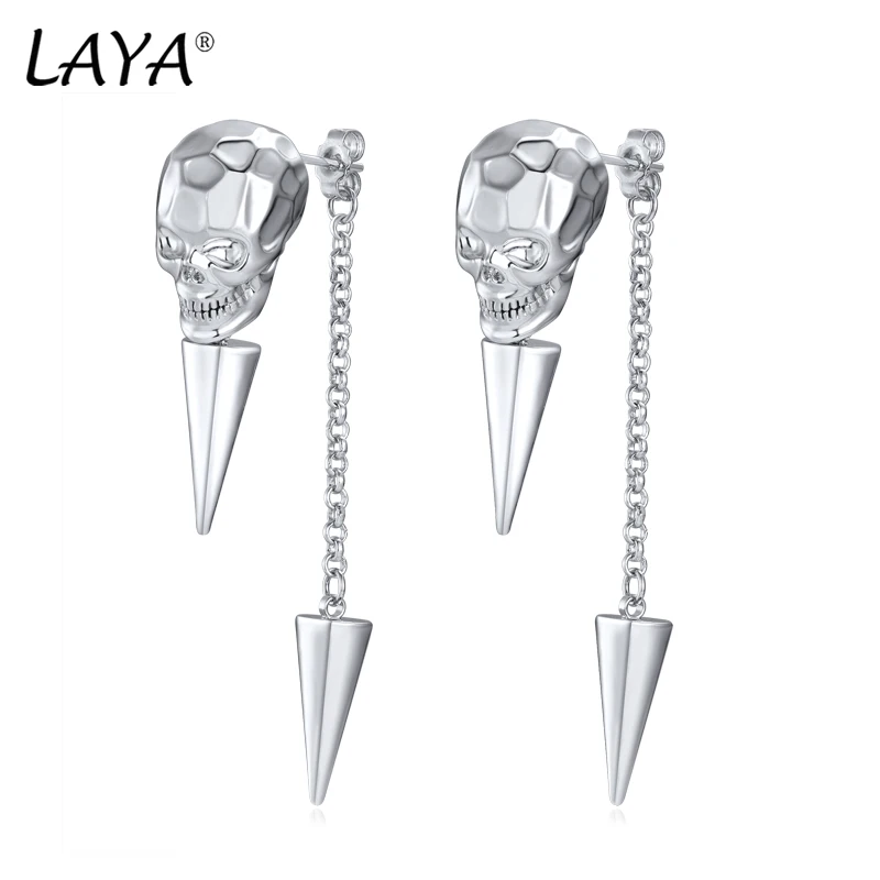 

LAYA Devil Silver Color Drop Dangle Earrings For Women Girl Party Punk Cool Gift Ear Piercing Chic Fashion Modern Trendy Jewelry