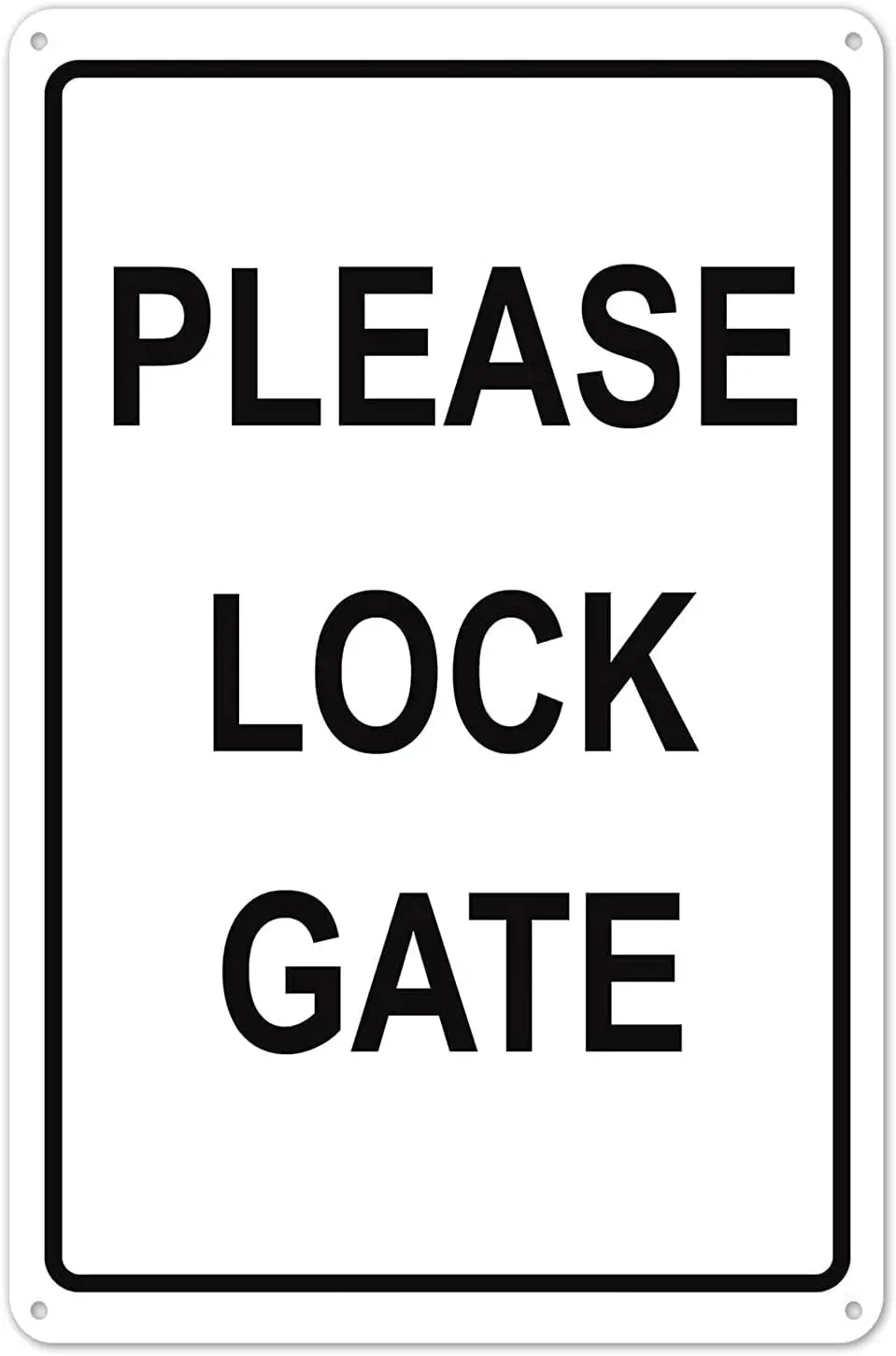 Металлический знак VNCgov пожалуйста заблокируйте ворот знаки оповещения о