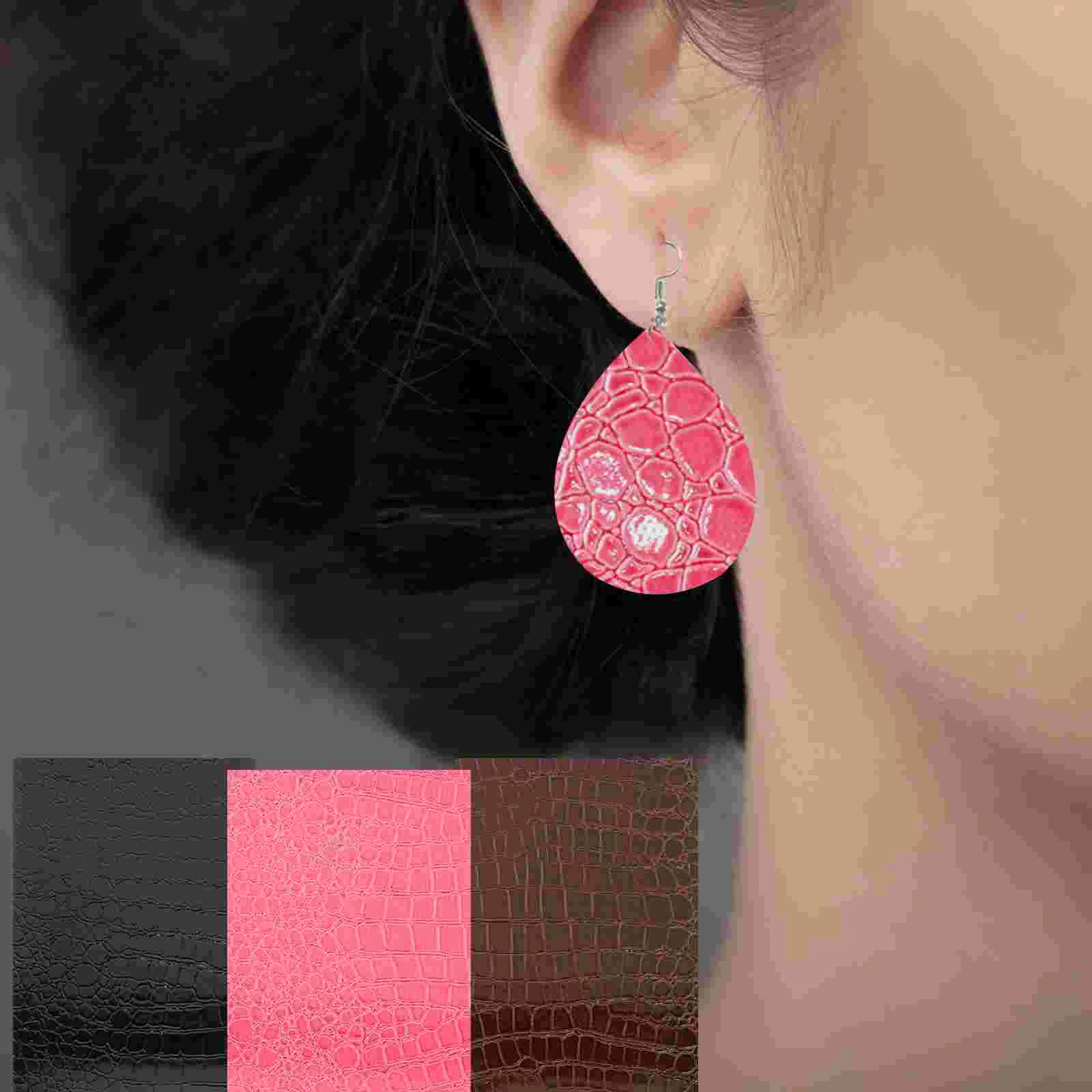 

Fabric Sheet Sheets Artificial Sewing Faux Quilting Earringmaking Earrings Craft Crafting Crocodile Bow Kit Diy Squares Patch