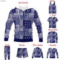 vitinea new 3d print paisley pattern floral t shirtsweatshirtzip hoodiesthin jacketpants four seasons casual a2423
