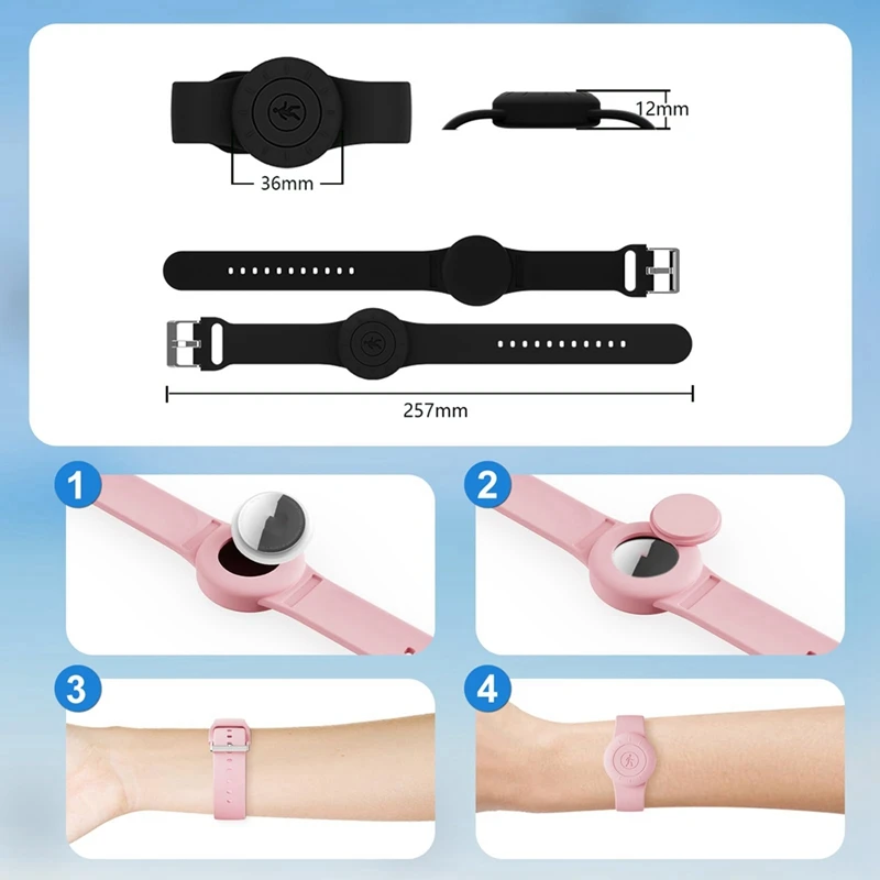 Силиконовый ремешок для Apple Airtags 4 шт