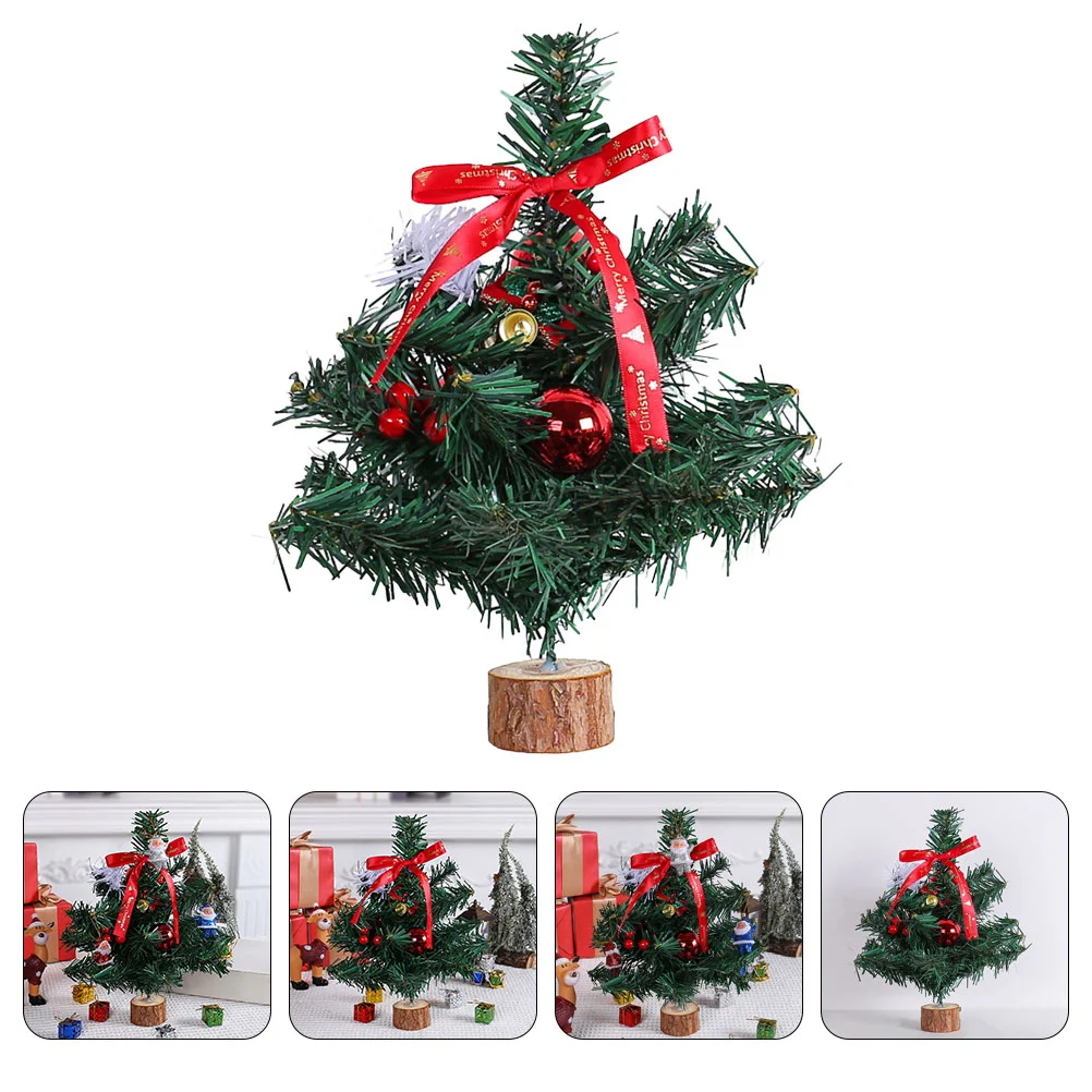 

Wooden Christmas Tree Model Desktop Xmas Tree Ornament Festival Decoration