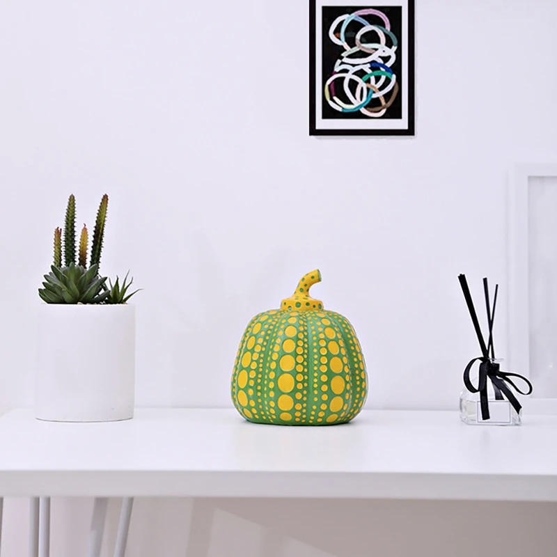 

Современная Скульптура в горошек, искусство, тыква, фотостатуя для интерьера дома, декор для вечевечерние