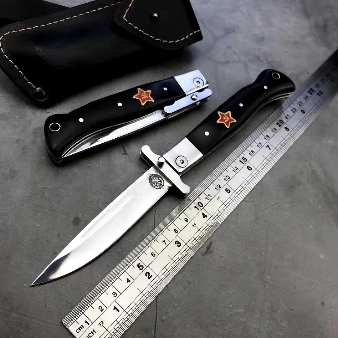 

Russian Finka NKVD KGB Folding Knife Outdoor Hunting Knives Survival Tool 440C Sharp Blade Tactical Knife EDC Pocket Jackknife