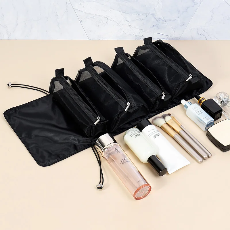 

Female Cosmetic Bag Travel Storage Basket Set Portable Large Capacity Detachable Box Bathroom Toiletries Helper Case Organizer