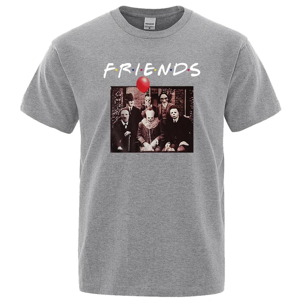

Футболка мужская с забавным принтом «Друзья из фильма», забавная тенниска с круглым вырезом, уличная одежда в стиле Харадзюку, повседневная одежда на лето