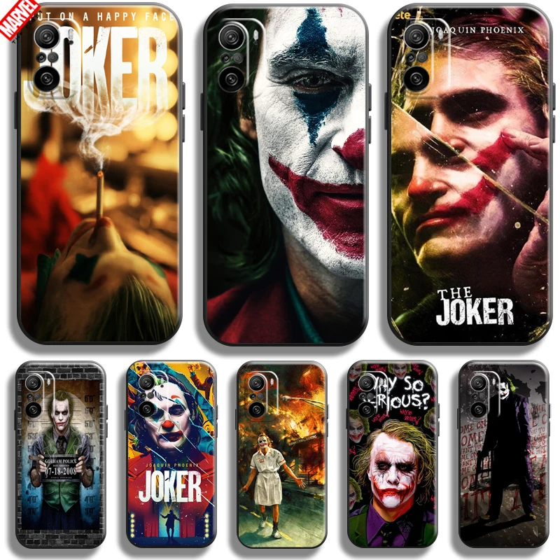 

Funny Joker Clown For Xiaomi Redmi K40 K40 Pro K40 Gaming Phone Case Coque Silicone Cover Black Carcasa