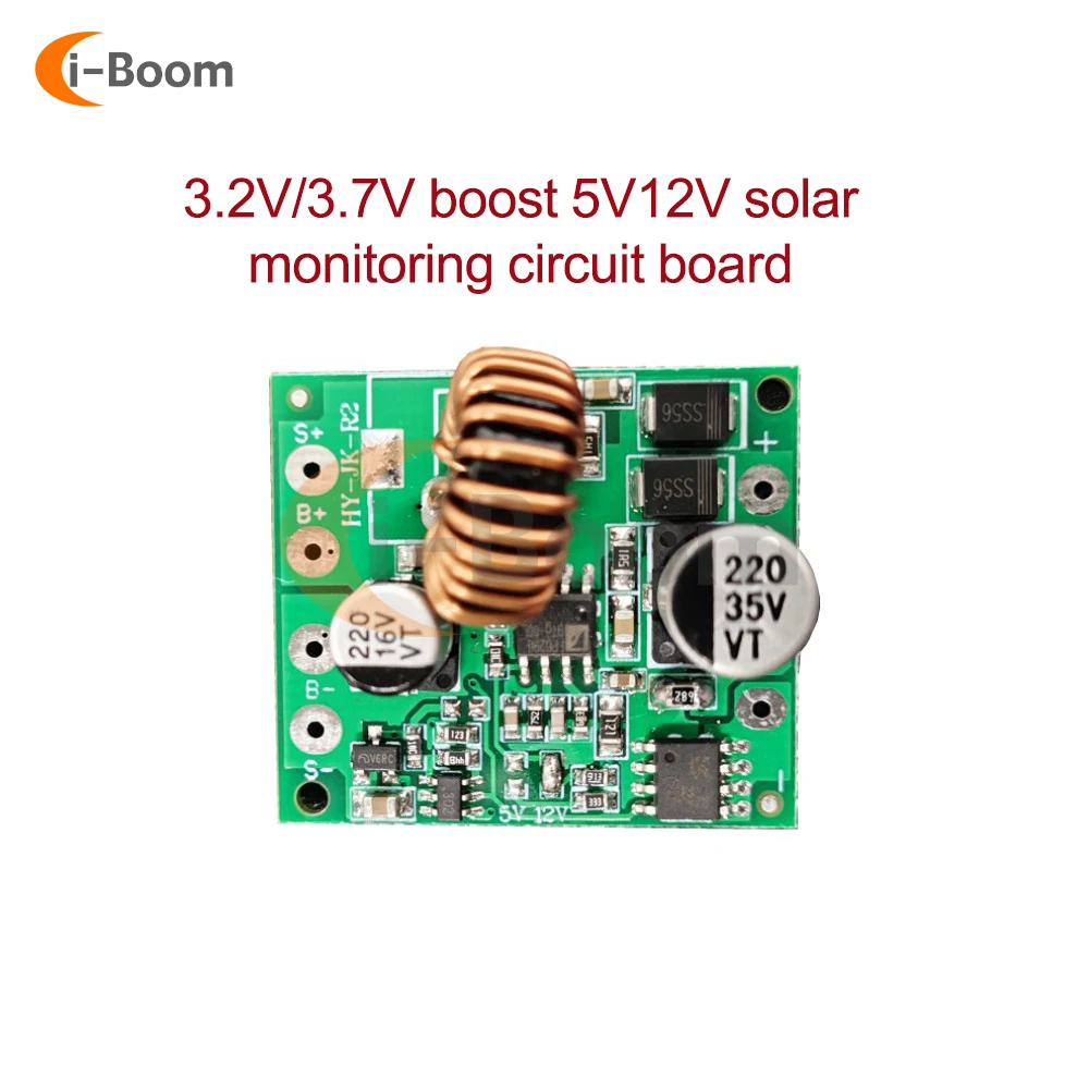 

3.2V / 3.7V To 5V / 12V Boost Module Solar Circuit Control Board Constant Voltage Stable Output For Solar Powered Devices