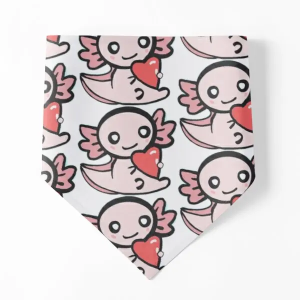 

Axolotle Heart Dog Bandanas Scarf Supplies Kerchief Collar Christmas Costume Neckerchief Puppy Pet Accessories Holiday Party