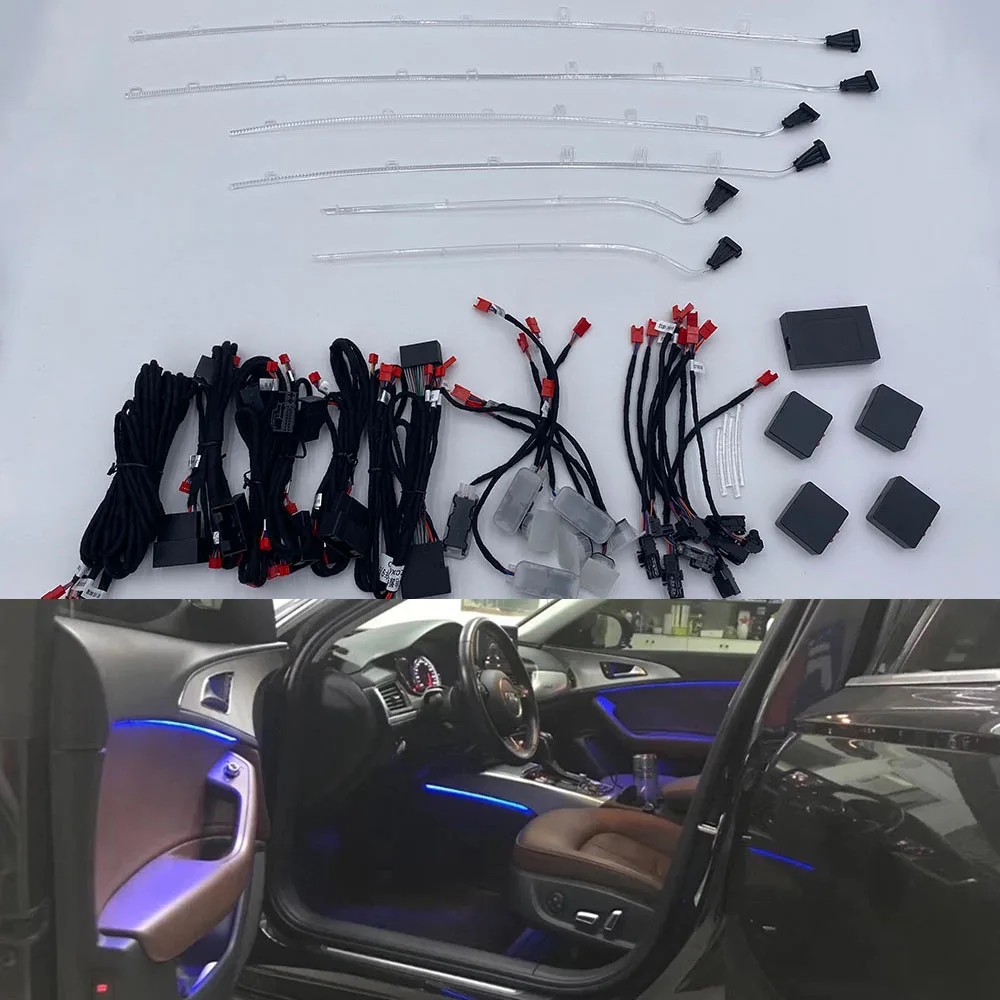 

Door Strip Atmosphere Light For Audi A6 C7 C7 2012-2018 MMI Control Interior LED Ambient Light Door Footwell Storage Box Light