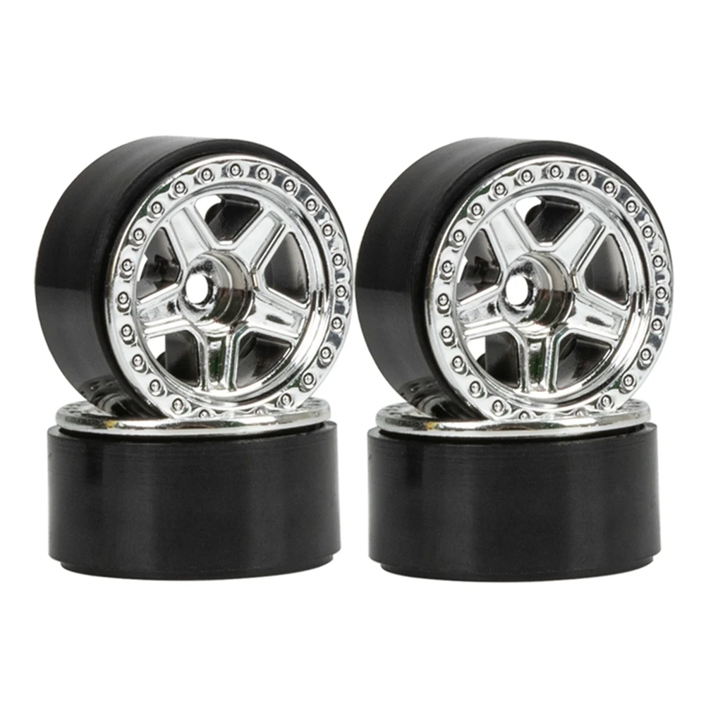 

4 шт., 1,0 дюймовые нейлоновые 5-спицевые колесные диски Beadlock для 1/24 RC Crawler Car Axial SCX24 FMS FCX24 Enduro24 Запчасти для модификации, 2