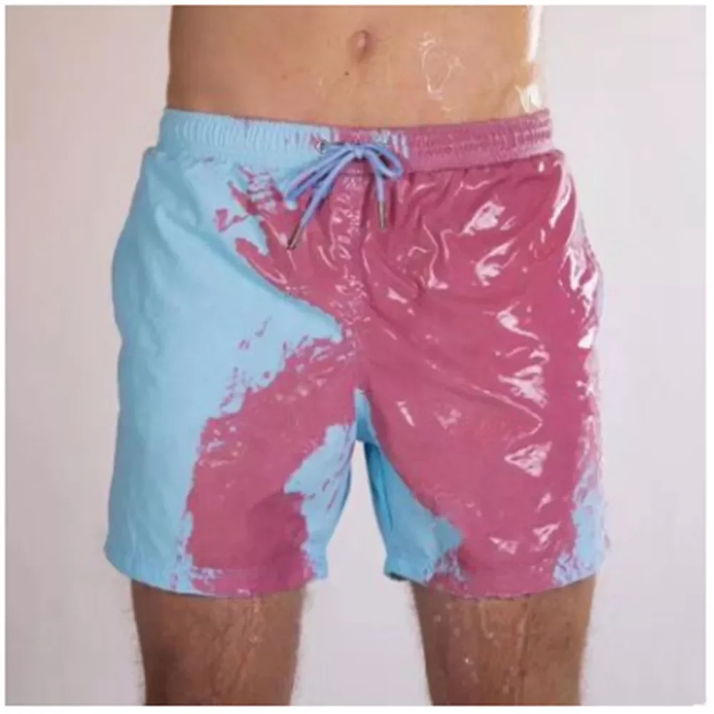 

Summer Swim Trunks surf Shorts magical swimwear Men's Swimming shorts water and Temperature-Sensitive Color-Changing Beach Pants