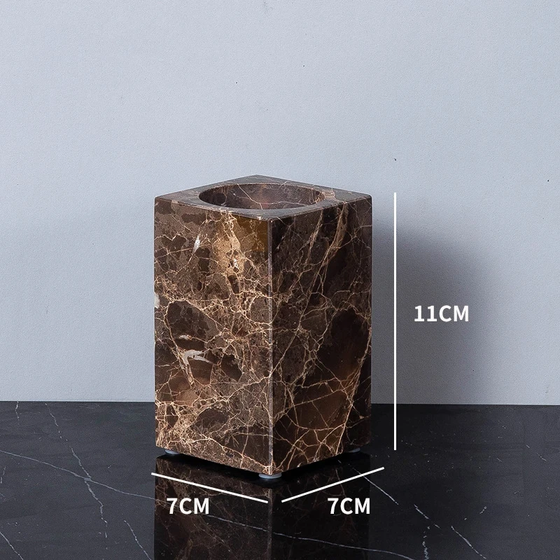 Набор для ванной комнаты Emperador из темного натурального мрамора: роскошный