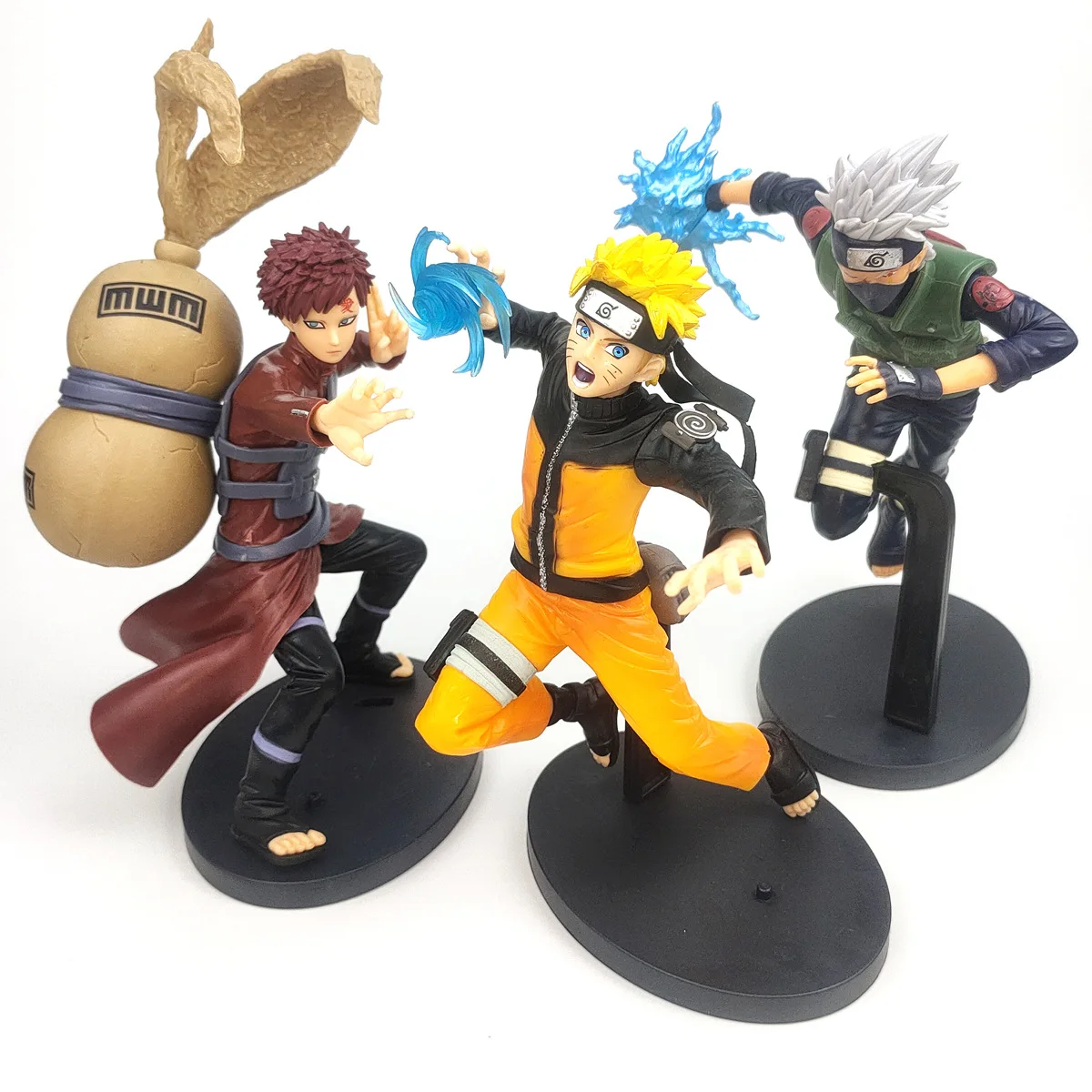 

3 Styles Anime Naruto Figure 20cm Naruto Uzumaki Kakashi Gaara Fighting Form Doll Ornament Model for Friend Gifts