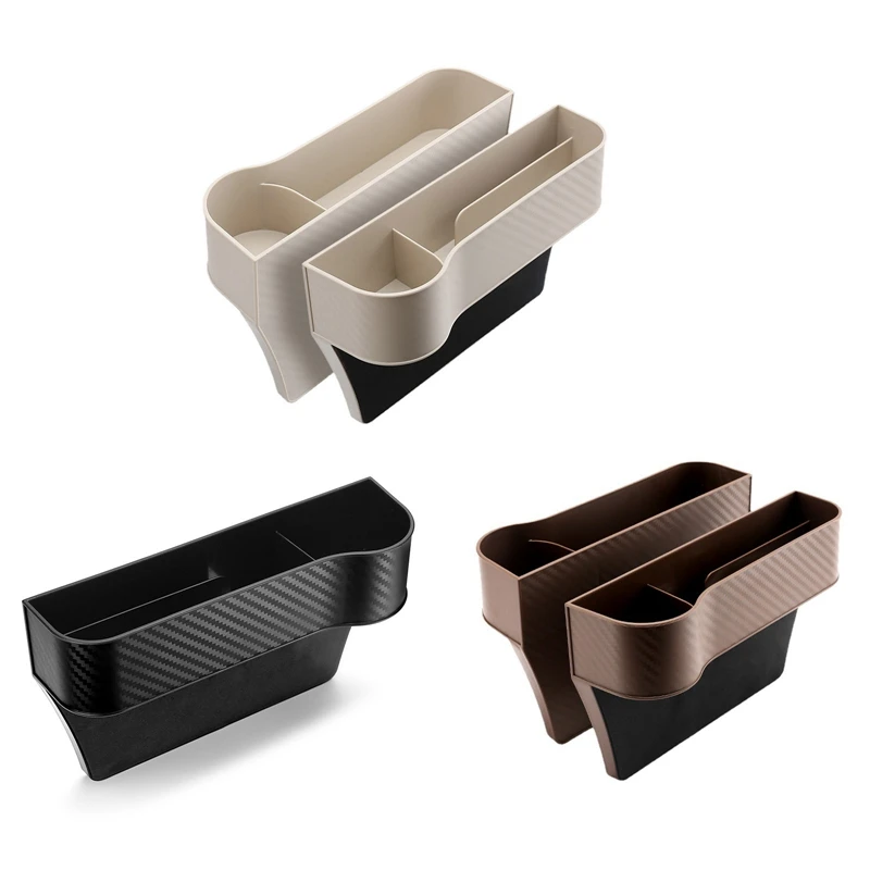 

1pc Car Storage Box Organizer Universal Seat Crevice Organizer Card Phone Holder Pocket Seat Gap Slit Pocket Catcher Organizer