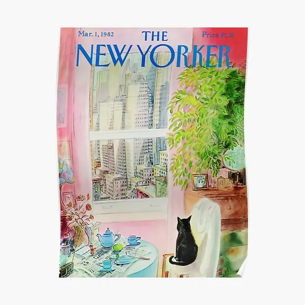 

The New Yorker Magazine Poster Mural Funny Decor Vintage Painting Print Picture Art Wall Modern Home Decoration Room No Frame