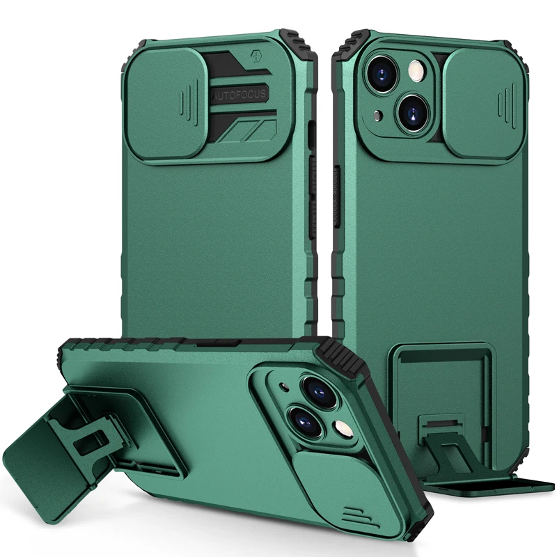 

For iPhone 13 Pro Max Case Heavy Duty Camera Protection Case Back Cover With Kickstand For iPhone 12 Pro Max Armor Cover