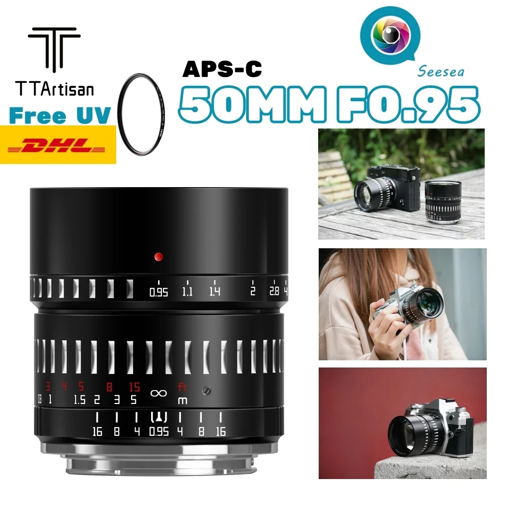 

TTartisan 50mm f0.95 APS-C MF Large Aperture Lens For Mirrorless Cameras EOS-M Sony E Fuji X M43 Nikon Z Canon RF Sigma L Mount