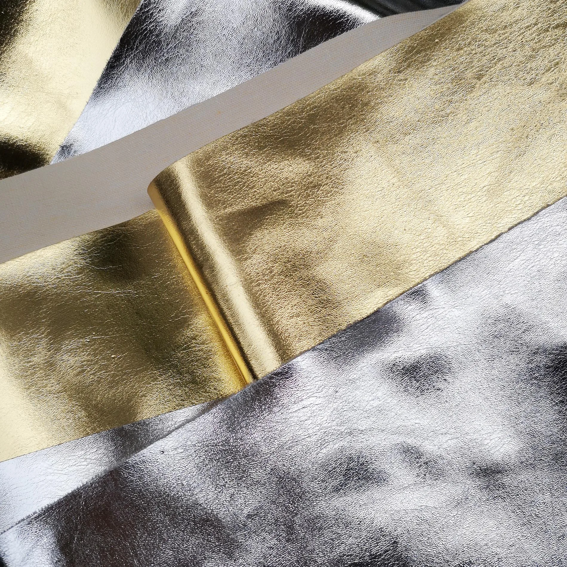 Мягкая ткань для косплея Золотая искусственная кожа изготовления поделок