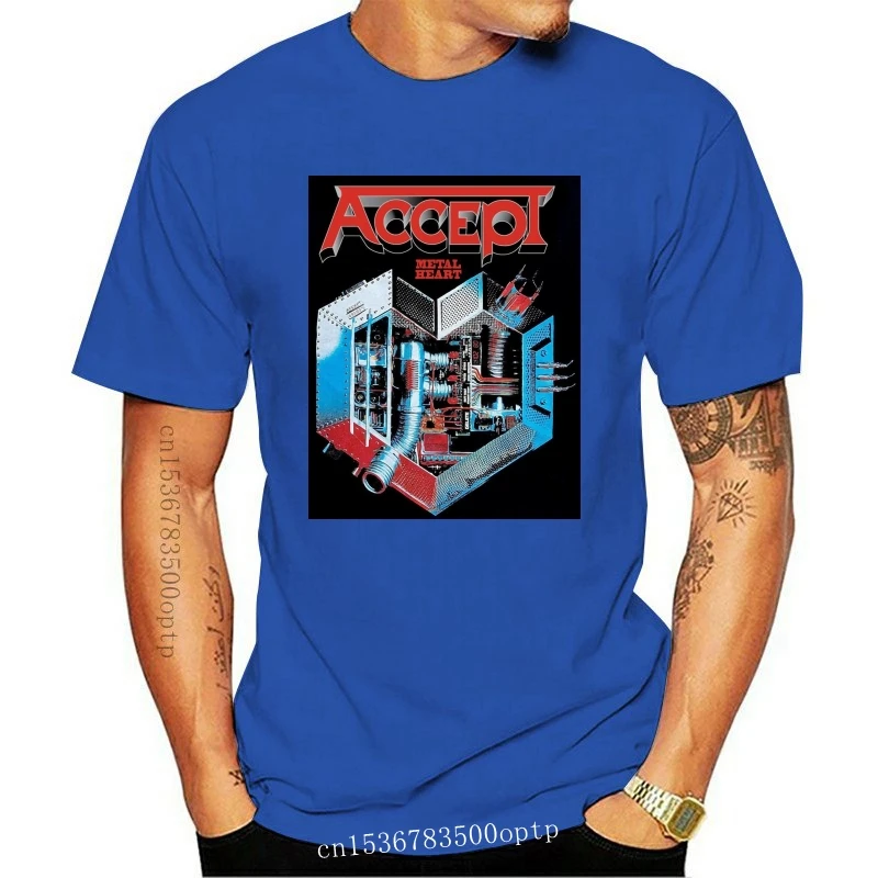 

Новинка, модная черная футболка с металлическим сердечком Udo, с тяжелым металлическим ремешком Rage, топы, футболка