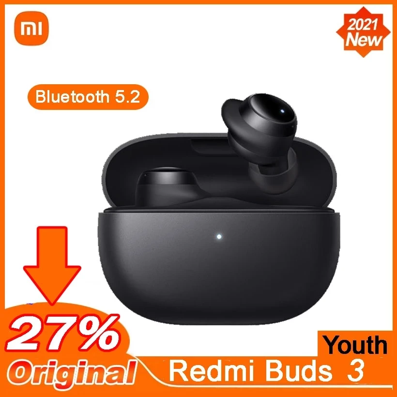 

Xiaomi Redmi Buds 3 Original Fone Buds 3 lite Bluetooth 5.2 Ip54 Waterproof Headphone Redmi Buds 3 Lite Youth with Touch Control