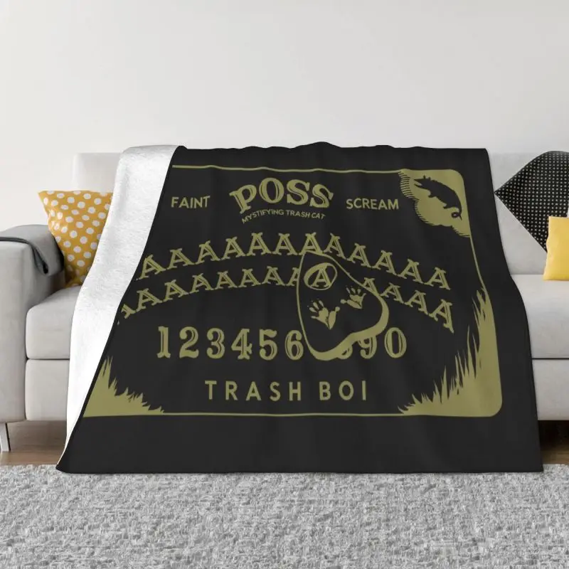 

Одеяло для Хэллоуина Possum Oujia, одеяло для чудесного творчества, удобное мягкое Фланелевое зимнее одеяло для спиртовой доски, покрывало для ди...