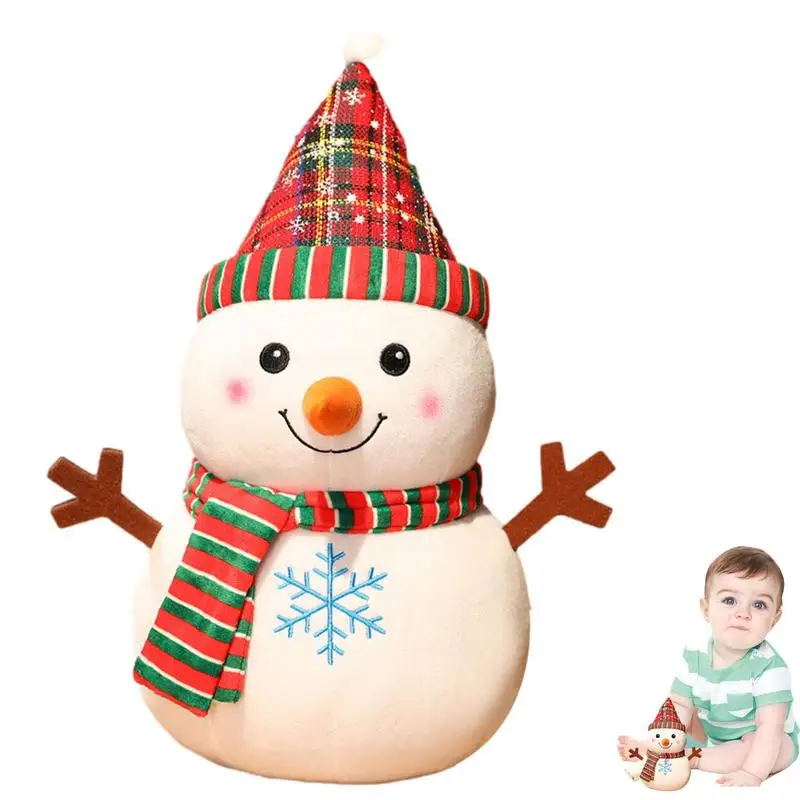 

Christmas Stuffed Plush Cute Doll Toy Plushie Gift For Snowman Christmas Party Supplies For Birthday New Year Winter Holiday