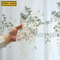 modern custom curtains for living room bedroom minimalist nordic boutique embroidery curtain partition