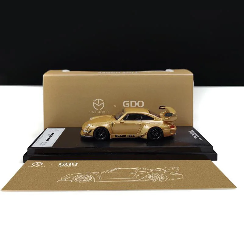 

TIME Limited Alloy 1:64 RWB 993 BALCKISLE FALLOUT Gold Commemorative Edition Car Model Collection Ornament Gift