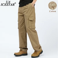 uaicestar men cargo pants 2022 new cotton casual pants men military tactics trousers plus size clothing multi pockets work pants