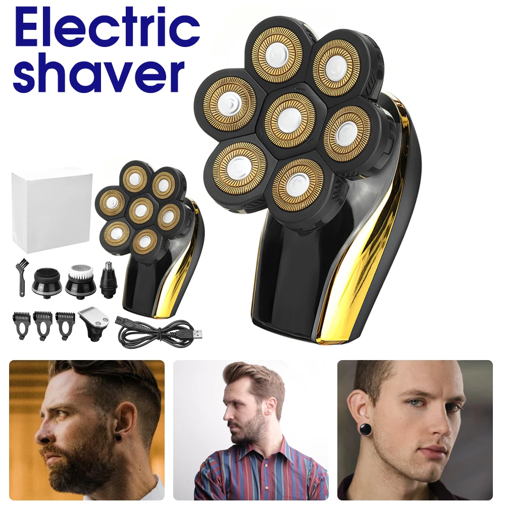 

Умная Мужская машинка для стрижки электробритва, автоматическая очистка, Мужская бритва, машинка для бритья 7D, бритвы, независимая машинка ...