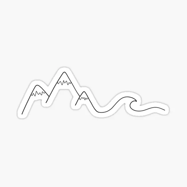 

Mountain Wave 5PCS Stickers for Kid Window Cartoon Print Living Room Water Bottles Decorations Anime Home Background Luggage