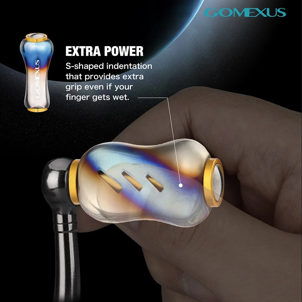 Фото Ручка для спиннинговой катушки Gomexus из титанового сплава, 22 мм, для Shimano Vanford, Stradic, Curado, Antares, Daiwa Fuego LT, тюнинг-ручка №3