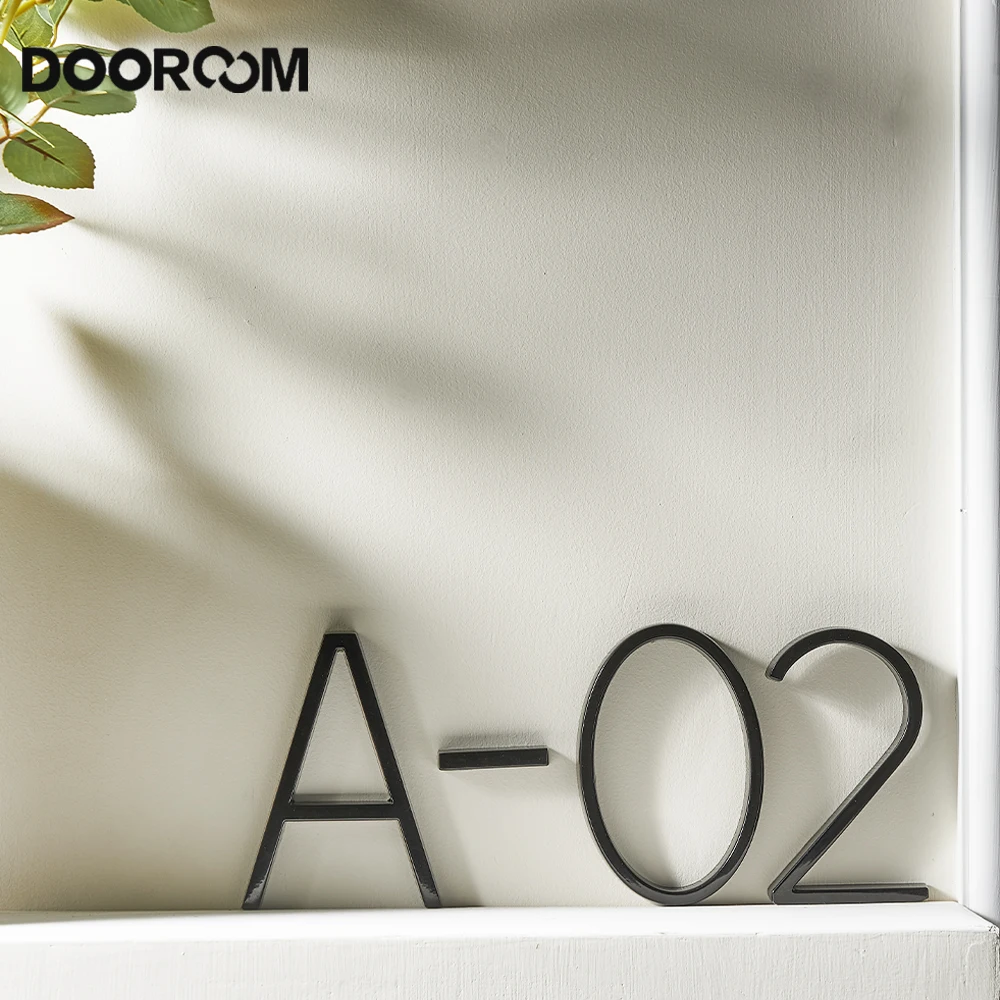

House Number Letters Big Modern Door Alphabet Home Outdoor Black Numbers Address Plaque Dash Slash Sign #0-9