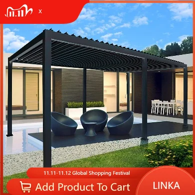 

Outdoor Use Sunproof and Waterproof Different Styles Cost-effective Aluminum Louver Pergola